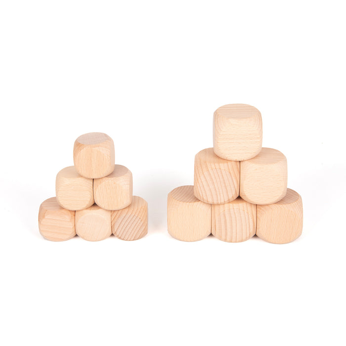 TickiT Wooden Cubes 40mm - Pk6