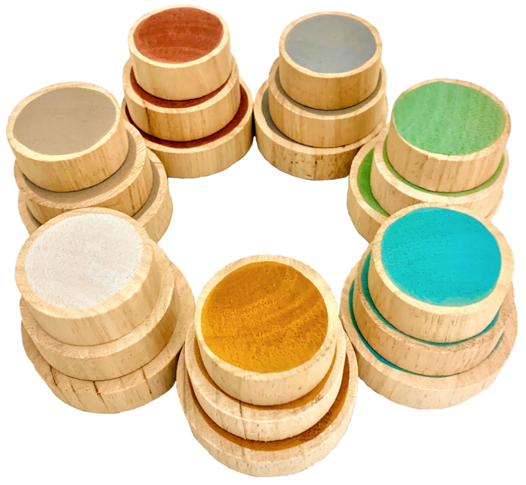 Coloured Wooden Discs