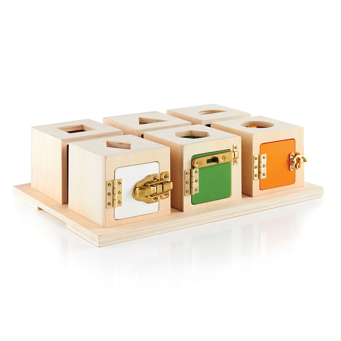 Guidecraft Peekaboo Lock Boxes Set of 6