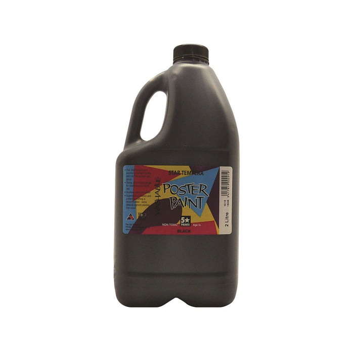 Tempera Paint - Black 2L Bottle
