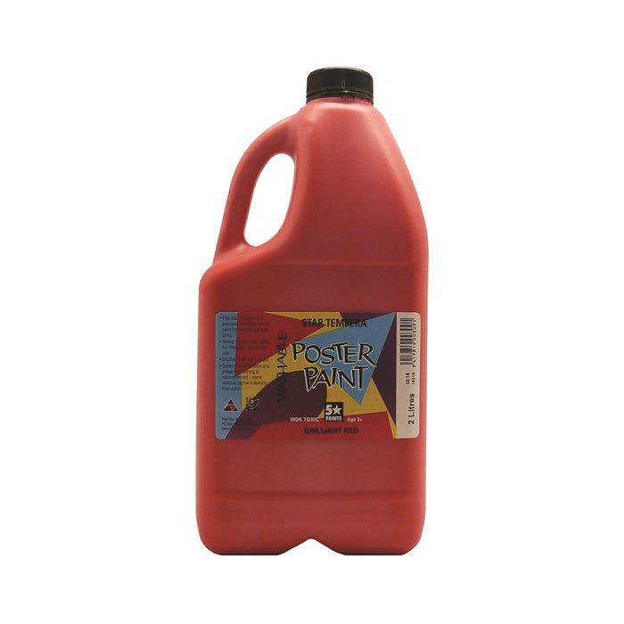 Tempera Paint - Red 2L Bottle