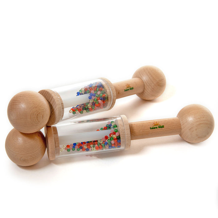 sensory baby toys, Rainbow Rattle Rollers