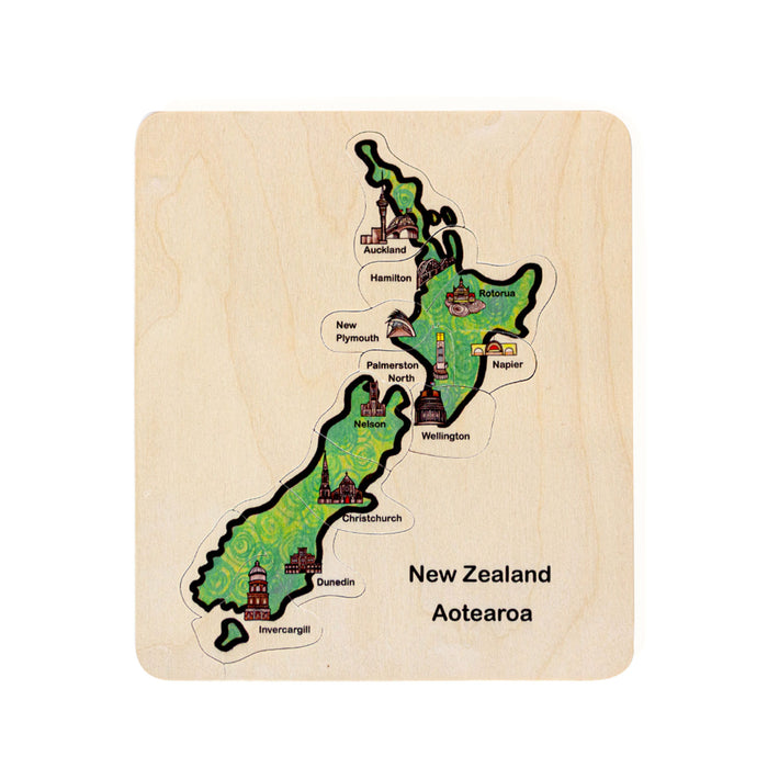 New Zealand City Map Puzzle