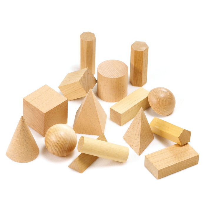 Wooden Geometric Solids - Pk15