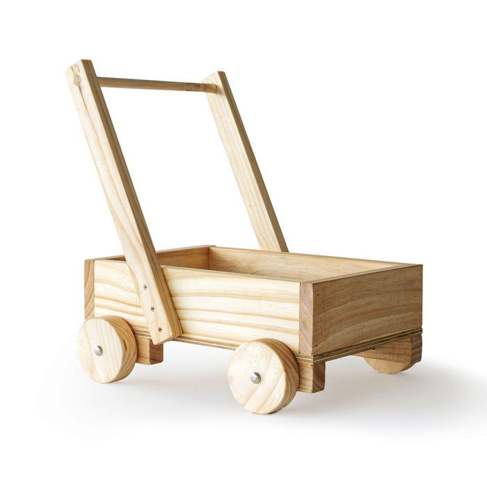 NZ Upcycled Wooden Push Trolley